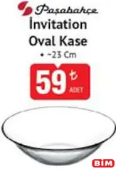 PAŞABAHÇE İNVİTATİON OVAL KASE 23 CM